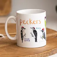 Peckers Ceramic Bird Pun Mug