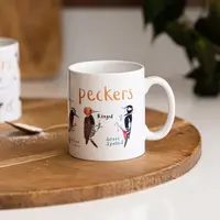 Peckers Ceramic Bird Pun Mug