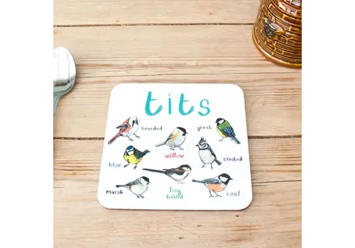  Sarah Edmonds Illustration Tits Bird Coaster 
