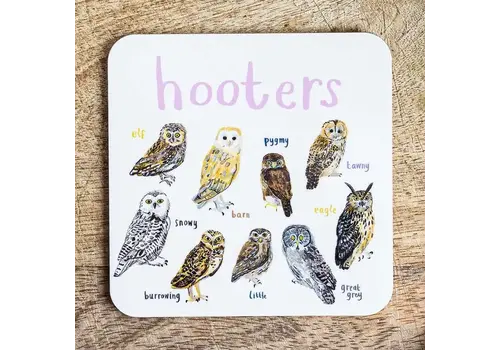  Sarah Edmonds Illustration Hooters Bird Coaster 