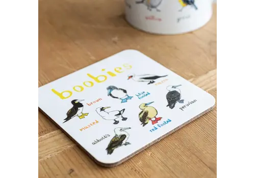  Sarah Edmonds Illustration Boobies Bird Coaster 