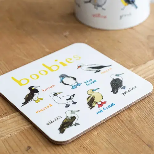  Sarah Edmonds Illustration Boobies Bird Coaster 