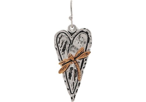  Rain Jewelry Collection Two Tone Heartful DFly Earrings 