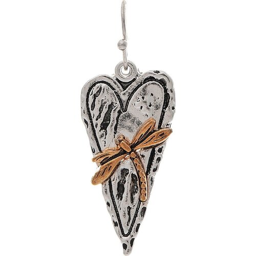  Rain Jewelry Collection Two Tone Heartful DFly Earrings 