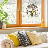 HB & Hibiscus Stained Glass Window Panel