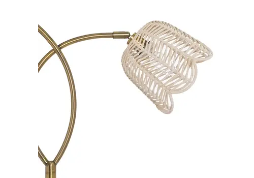  River of Goods 61"H Metal Floor Lamp w/ Rattan Shades 