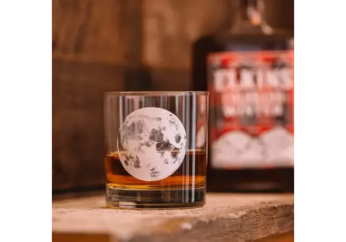  Black Lantern Full Moon Whiskey Glass 
