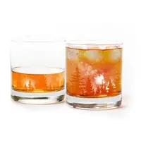 Stars & Night Landscape Whiskey Glass