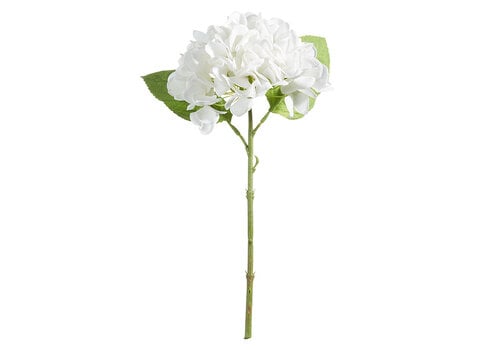  13" Real Touch White Hydrangea Stem 