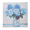 16" Blue Floral Wall Art