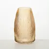 Sullivans Ribbed Amber Glass Vase