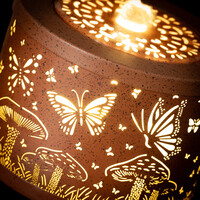 Butterfly & Mushroom Tabletop Illuminated Fountain