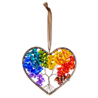 Heart Rainbow Tree of Life Orn
