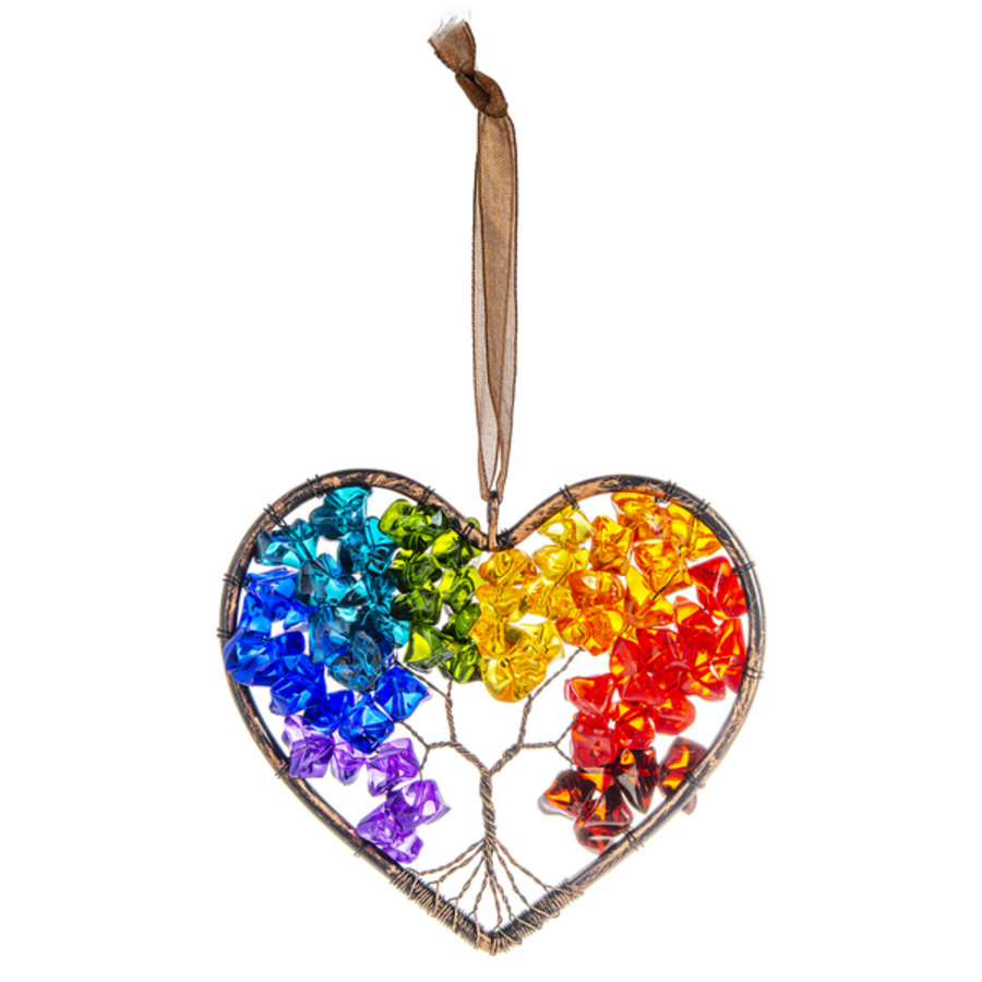 Heart Rainbow Tree of Life Orn