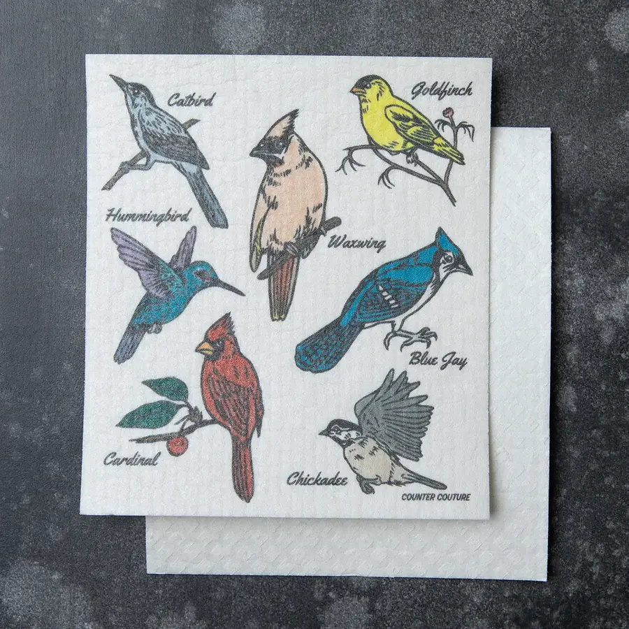 Birds Swedish Dishcloth