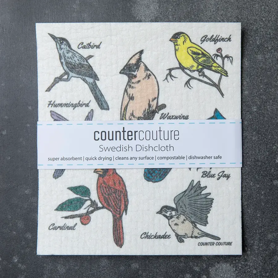 Birds Swedish Dishcloth