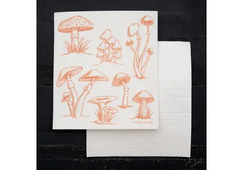  Counter Couture Mushrooms Swedish Dishcloth 