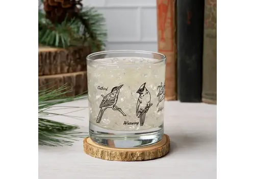  Counter Couture Birds Rocks Glass 