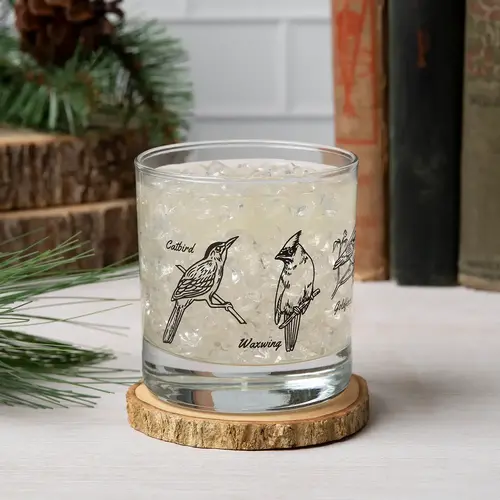  Counter Couture Birds Rocks Glass 
