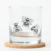 Bumblebee Rocks Glass