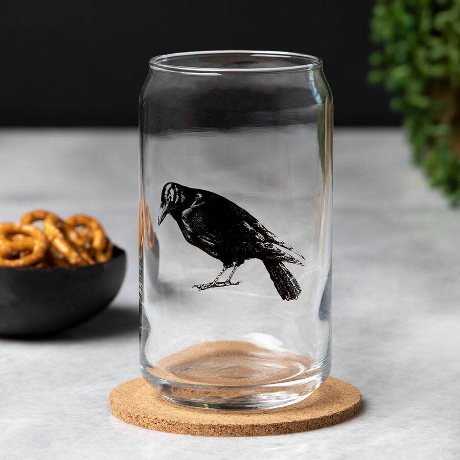 Crow Beer Can Glass
