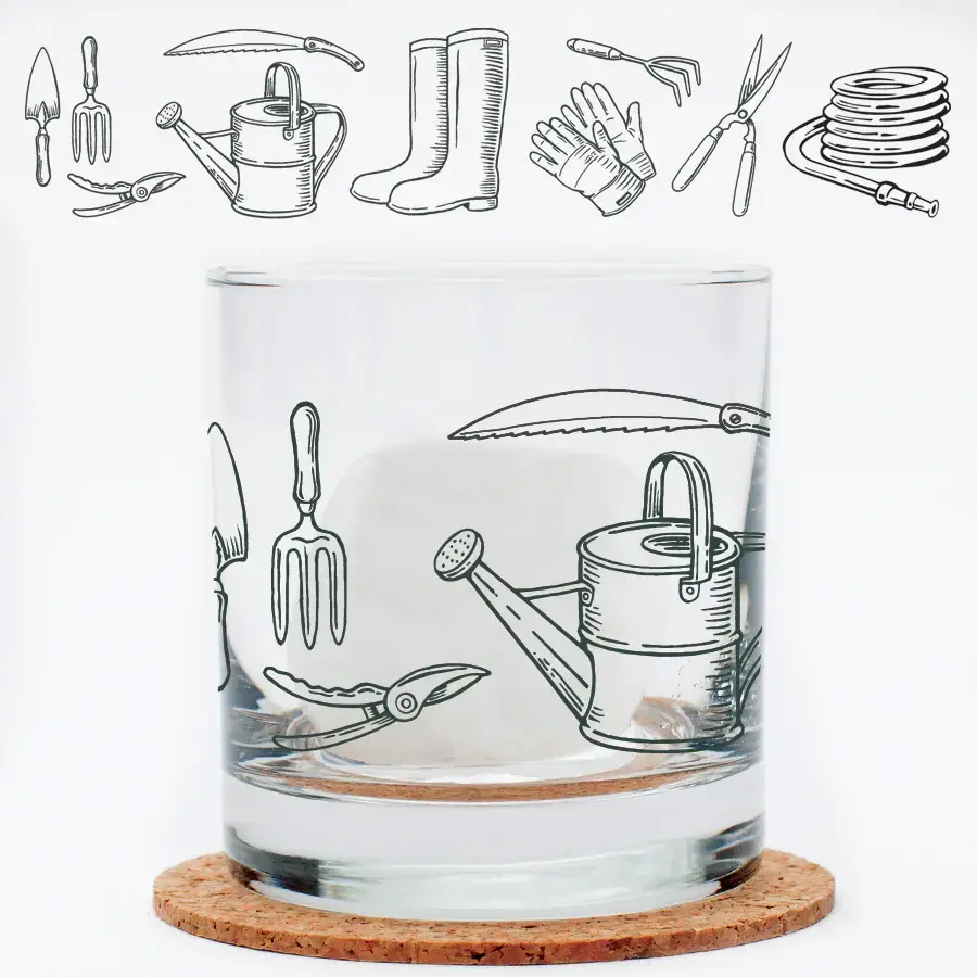 Gardening Rocks Glass