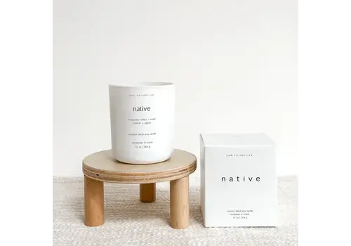 yam collective Matte White Candle NATIVE   yam collective Matte White Candle NATIVE