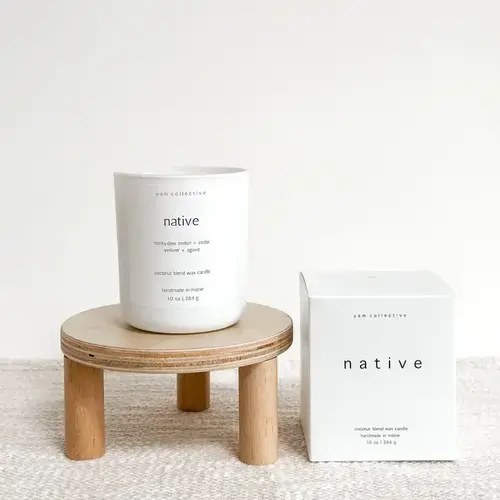  yam collective Matte White Candle NATIVE 