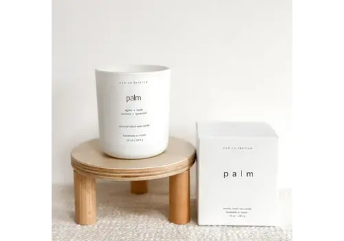 yam collective Matte White Candle PALM   yam collective Matte White Candle PALM