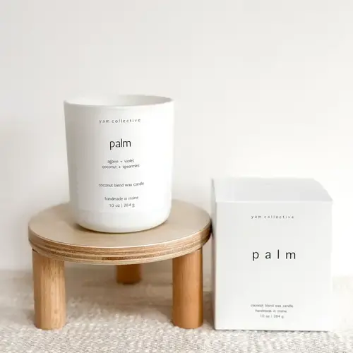  yam collective Matte White Candle PALM 