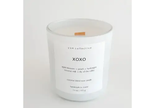  yam collective Matte White Candle XOXO 