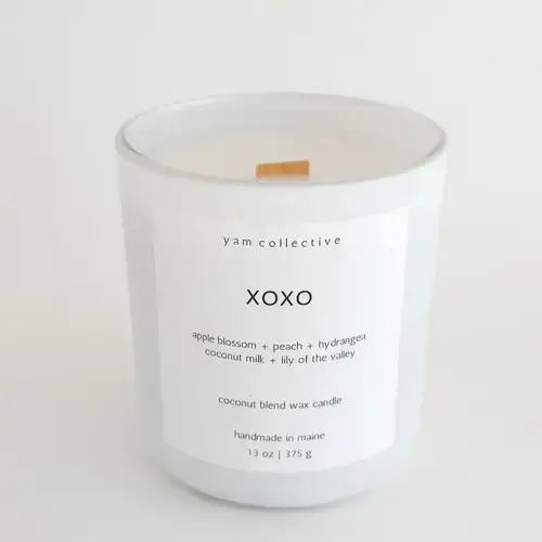  yam collective Matte White Candle XOXO 