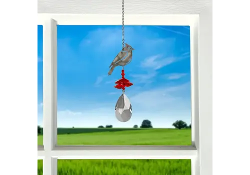  Woodstock Chimes Crystal Fantasy Suncatcher Cardinal 