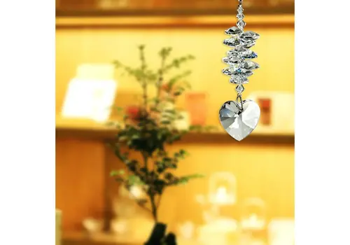  Woodstock Chimes Crystal Heart Cascade Suncatcher Ice 