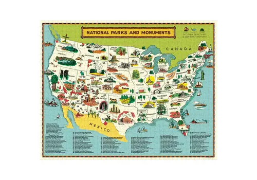  Cavallini Papers & Co National Parks Map Gift Wrap 