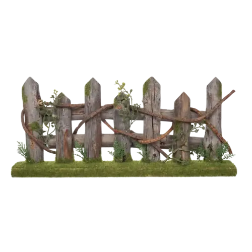  Rustic Fence w/ Greenery Decor 