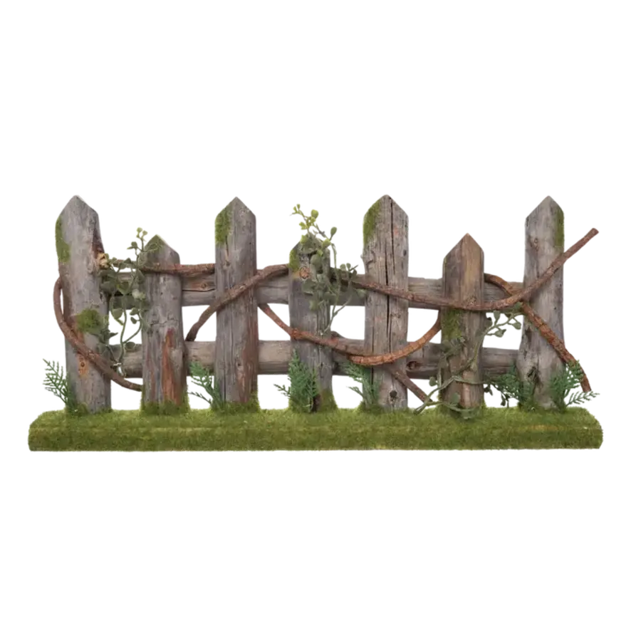Rustic Fence w/ Greenery Decor