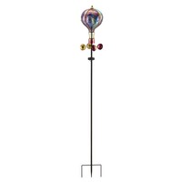 Swirl Balloon Spinner Solar Stake - Purple