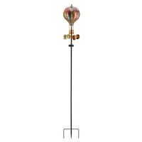 Swirl Balloon Spinner Solar Stake - Orange
