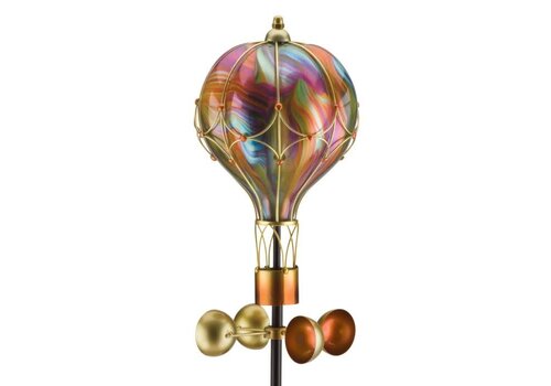  Swirl Balloon Spinner Solar Stake - Orange 