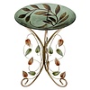 18" Birdbath with Decorative Stand Leaves