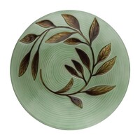 18" Birdbath with Decorative Stand Leaves