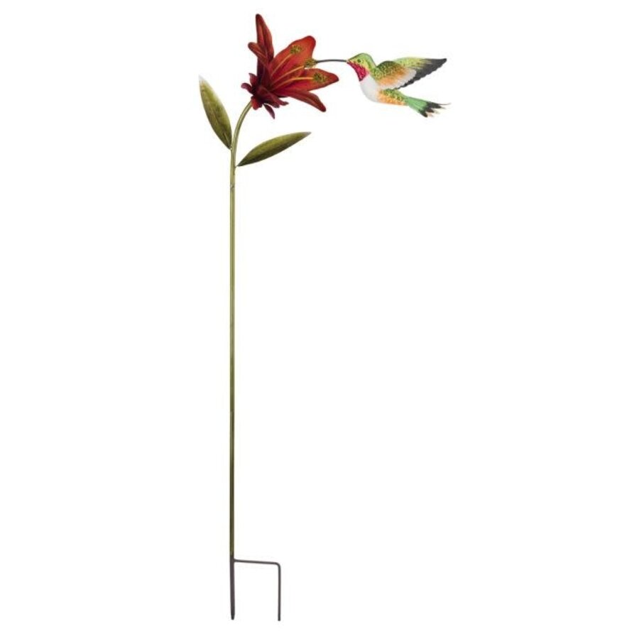 Hummingbird Flower Stake Purple Ruby Throated