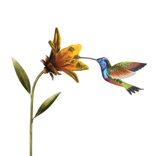  Hummingbird Flower Stake Purple Coronet 