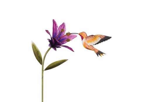  Hummingbird Flower Stake Rufous 