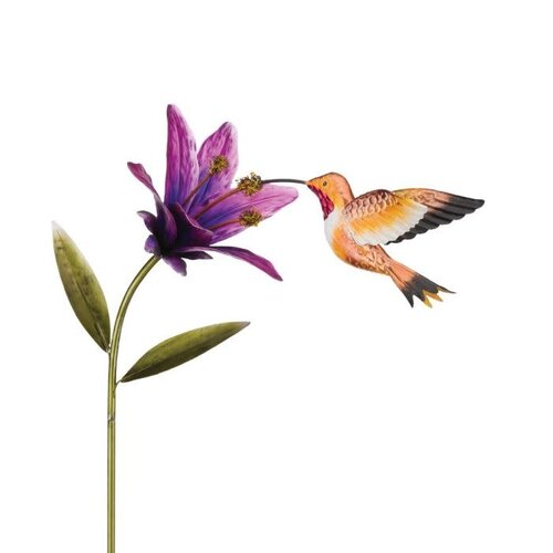  Hummingbird Flower Stake Rufous 