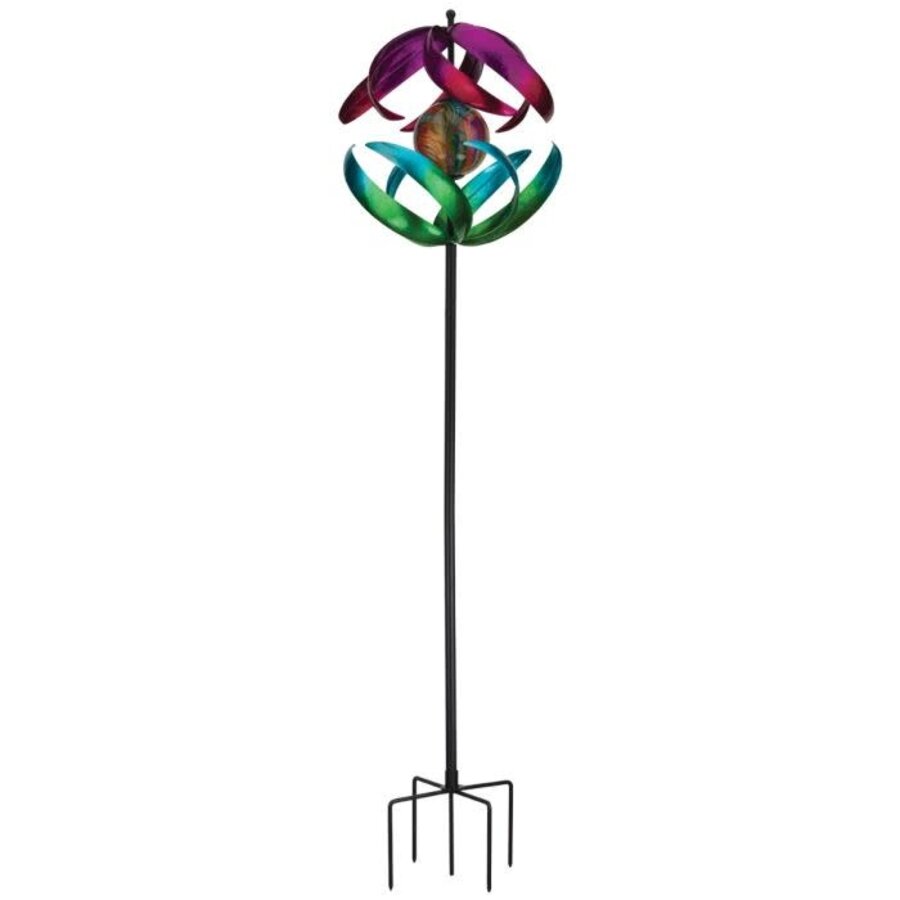 Solar Vertical Wind Spinner - Swirl