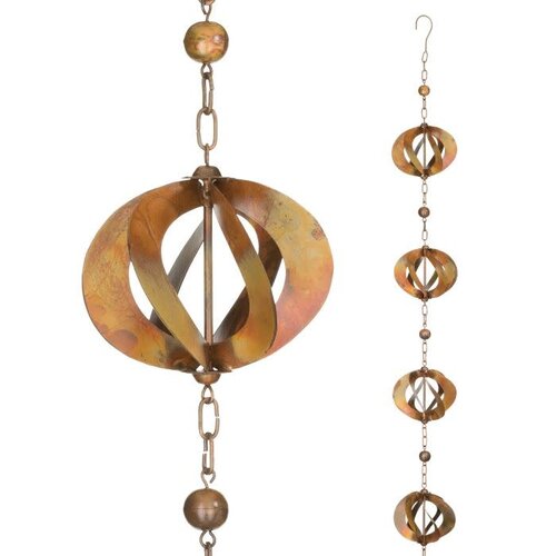  Copper Spinner Rain Chain 