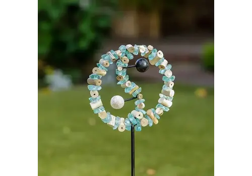  Garden Age Glass Yin and Yang Garden Stake 