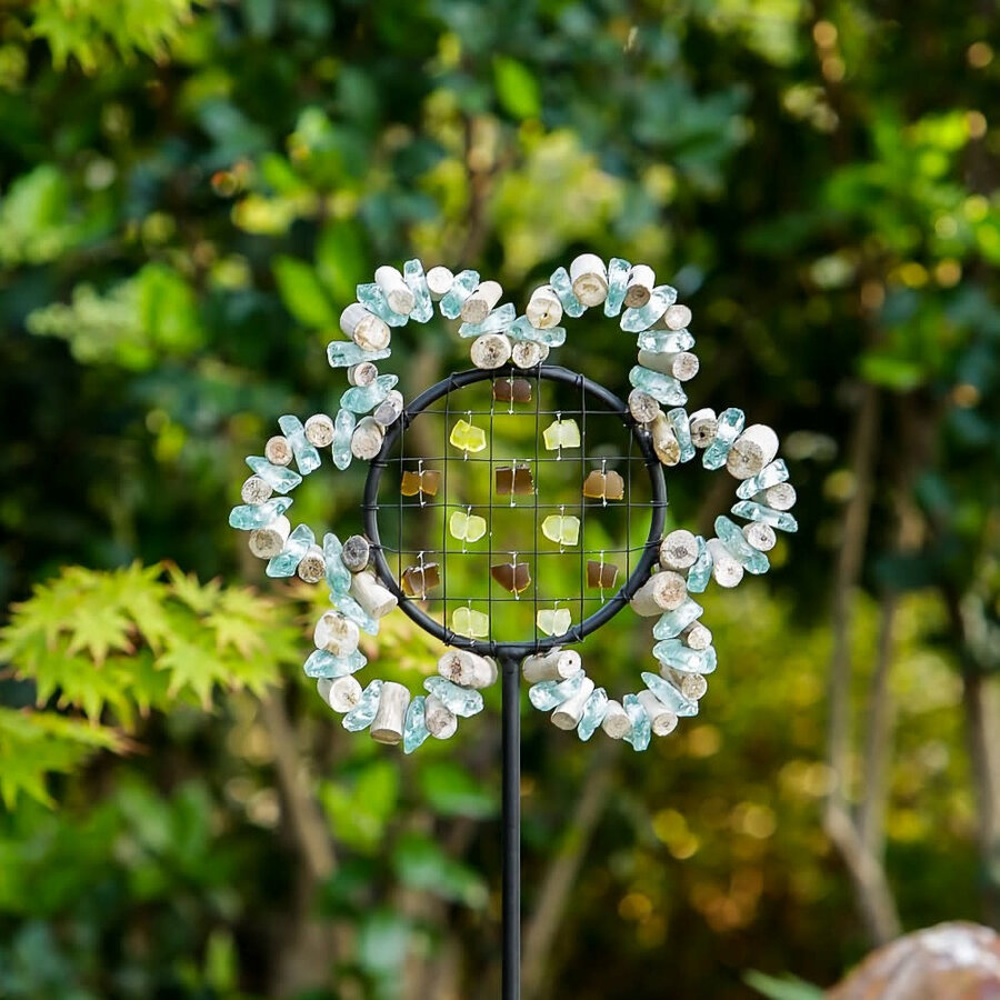 Glass Sunflower Garden Stake